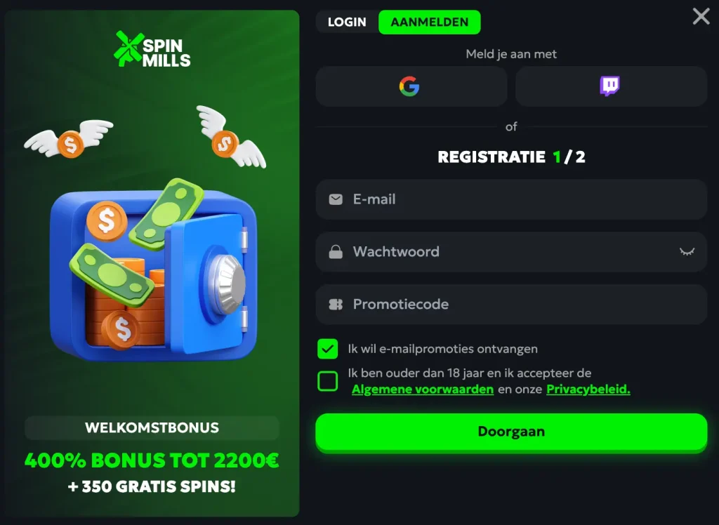 Spinmills Login België